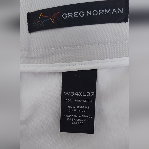 Greg Norman Cream Golf Trousers Size W34 L32 Chino Style Lightweight Pants - Picture 6 of 8
